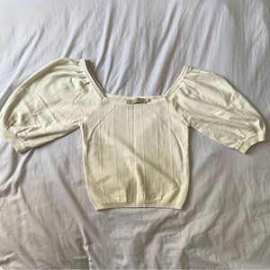 Propaganda Elegant Cream Women's Shoulderless/Wide neck Top Fairycore Milkmaid